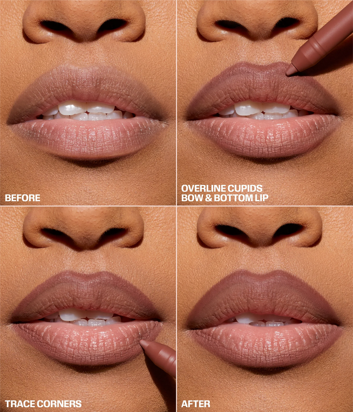 Huda Beauty Lip Contour 2.0 Automatic Matte Lip Pencil – model / application